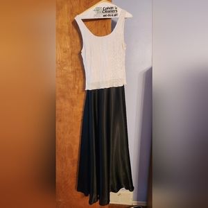 Cachet Formal Satin Dress w/ Jacket